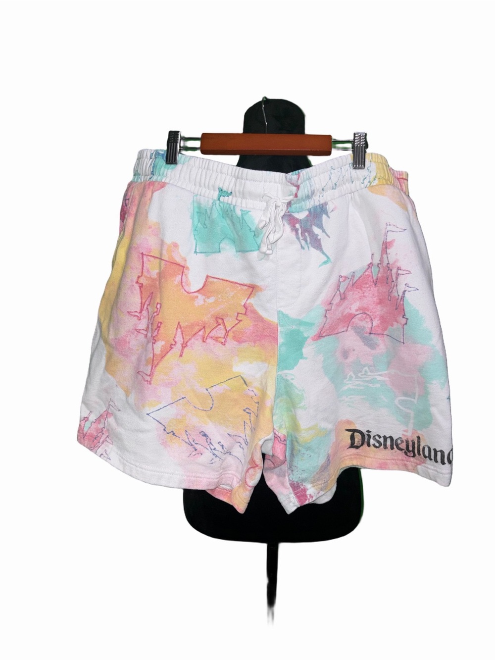 🆕💜 Disneyland Disney Parks Men’s XL Pastel Castle Drawstring Shorts